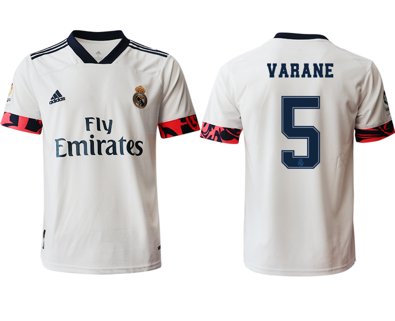 Men 2020-2021 club Real Madrid home aaa version #5 white Soccer Jerseys2